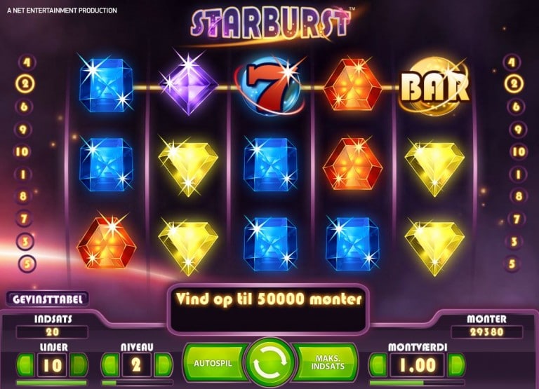Starburst spillemaskine